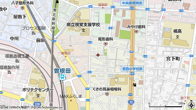 〒960-8001 福島県福島市天神町の地図