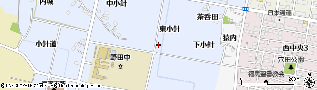 福島県福島市笹木野東小針周辺の地図