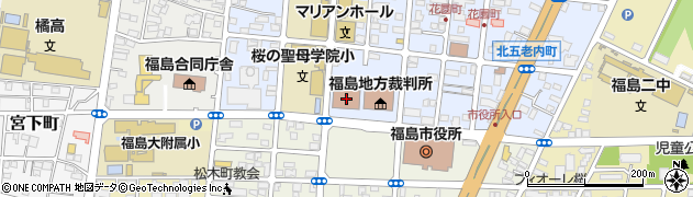 福島労働局　雇用環境・均等室周辺の地図