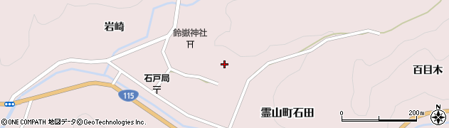 福島県伊達市霊山町石田下屋敷周辺の地図