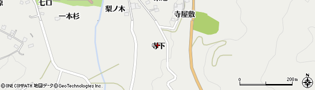 福島県福島市山口寺下周辺の地図