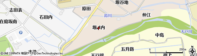 福島県福島市町庭坂（堰ノ内）周辺の地図