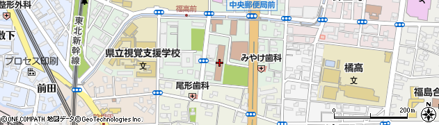 福島市役所　こども未来部幼稚園・保育課周辺の地図