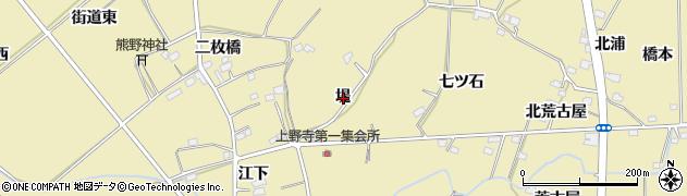 福島県福島市上野寺堤周辺の地図