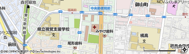 福島中央郵便局配達周辺の地図