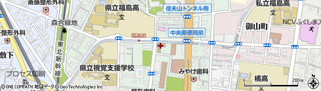 福島県庁中央児童相談所周辺の地図
