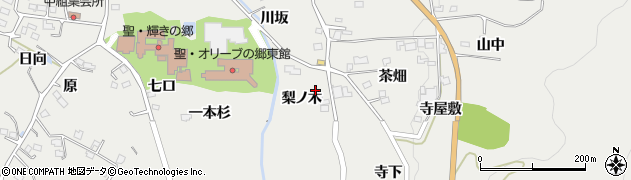 福島県福島市山口梨ノ木周辺の地図