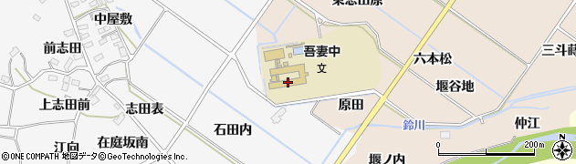 福島県福島市町庭坂原田周辺の地図