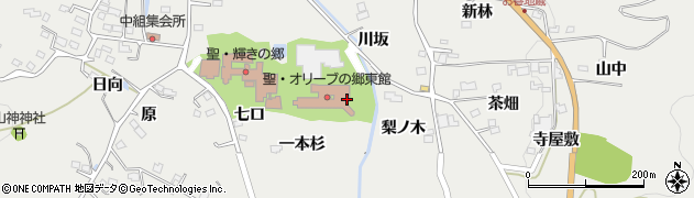 福島県福島市山口四至田周辺の地図