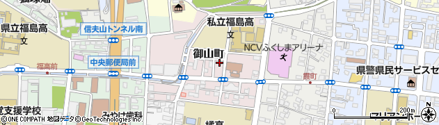 福島県福島市御山町周辺の地図