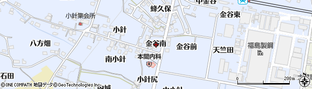 福島県福島市笹木野金谷南周辺の地図