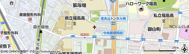 福島県福島市森合町周辺の地図