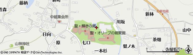 福島県福島市山口周辺の地図