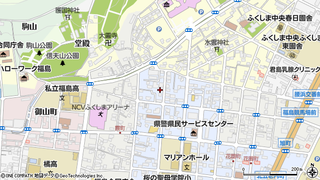 〒960-8115 福島県福島市山下町の地図