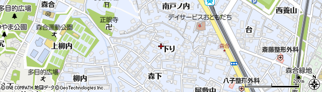 福島県福島市森合下り周辺の地図