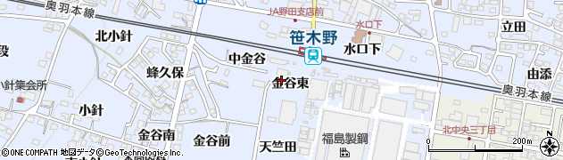 福島県福島市笹木野金谷東1周辺の地図