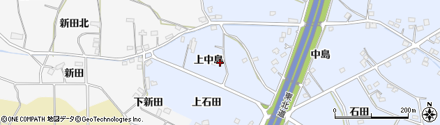 福島県福島市笹木野（上中島）周辺の地図