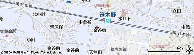 福島県福島市笹木野金谷東29周辺の地図