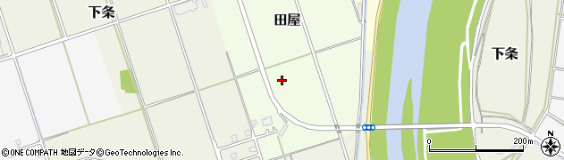 新潟県五泉市田屋周辺の地図