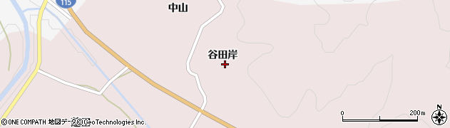 福島県伊達市霊山町石田谷田岸周辺の地図