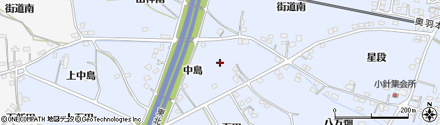 福島県福島市笹木野中島周辺の地図