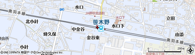 福島県福島市笹木野金谷東24周辺の地図