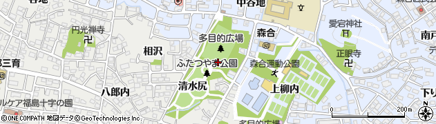 福島県福島市森合周辺の地図