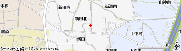 福島県福島市下野寺新田北周辺の地図