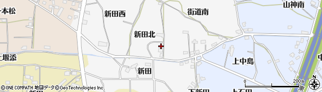 福島県福島市下野寺（新田北）周辺の地図