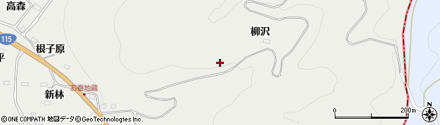 福島県福島市山口柳沢周辺の地図