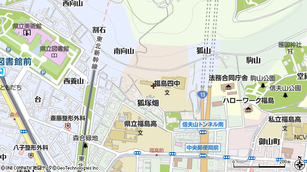 〒960-8013 福島県福島市南平の地図