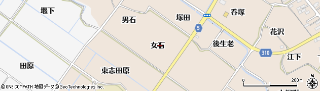 福島県福島市町庭坂（女石）周辺の地図