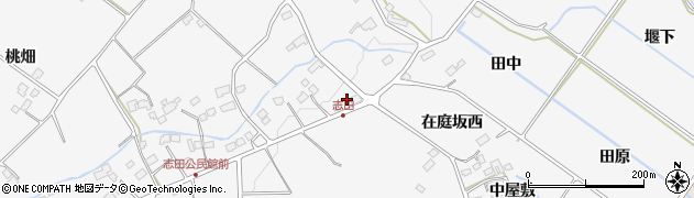 福島県福島市在庭坂（瀬戸）周辺の地図