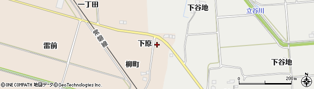 福島県相馬市坪田（下原）周辺の地図