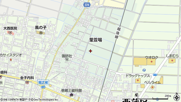 〒953-0034 新潟県新潟市西蒲区葉萱場の地図