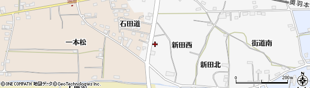 福島県福島市下野寺新田西周辺の地図