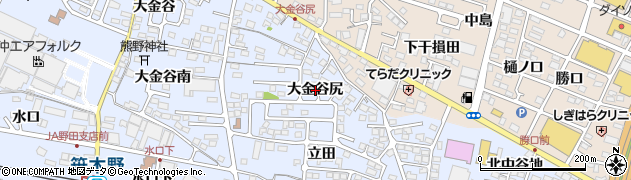 福島県福島市笹木野（大金谷尻）周辺の地図
