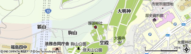 福島県護國神社社務所周辺の地図