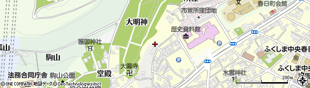 福島県福島市狩野周辺の地図