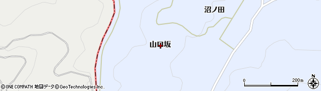 福島県伊達市保原町富沢山口坂周辺の地図