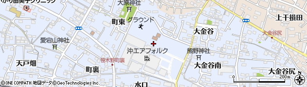 福島県福島市笹木野（舘）周辺の地図