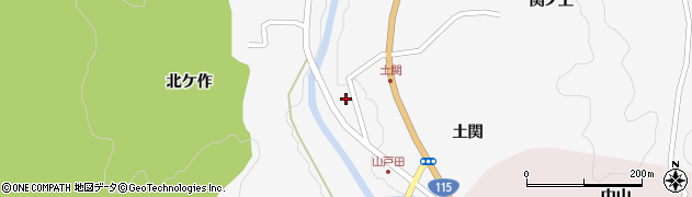 福島県伊達市霊山町山戸田土関11周辺の地図