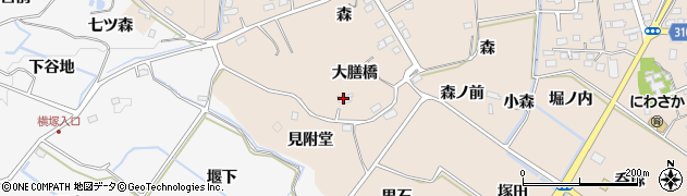 福島県福島市町庭坂（大膳橋）周辺の地図