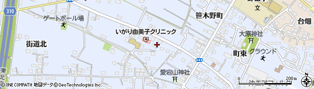 福島県福島市笹木野中西裏周辺の地図