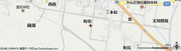 福島県福島市山口町田周辺の地図