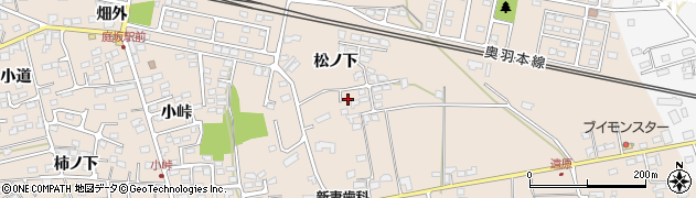 福島県福島市町庭坂（松ノ下）周辺の地図