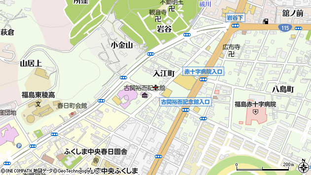 〒960-8117 福島県福島市入江町の地図