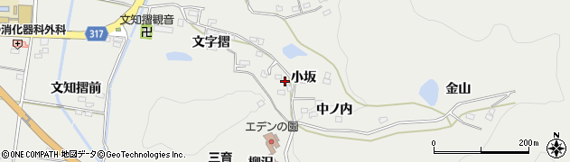 福島県福島市山口（小坂）周辺の地図