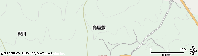 福島県伊達市霊山町下小国（高屋敷）周辺の地図