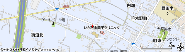 福島県福島市笹木野中西裏19周辺の地図